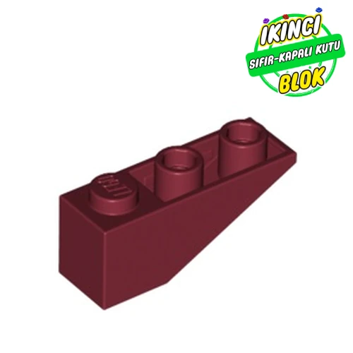 LEGO® Slope Inverted 34° 3 x 1 without Internal Stopper Koyu Kırmızı Sıfır