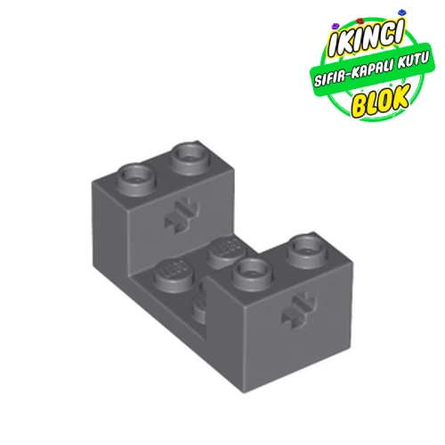 LEGO® 2 x 4 x 1 1/3 Aks Gelişli 2 x 2 Kesikli Koyu Mavimsi Gri Sıfır