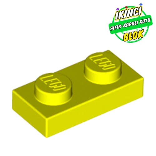 LEGO® Plate 1 x 2 Canlı Sarı Sıfır