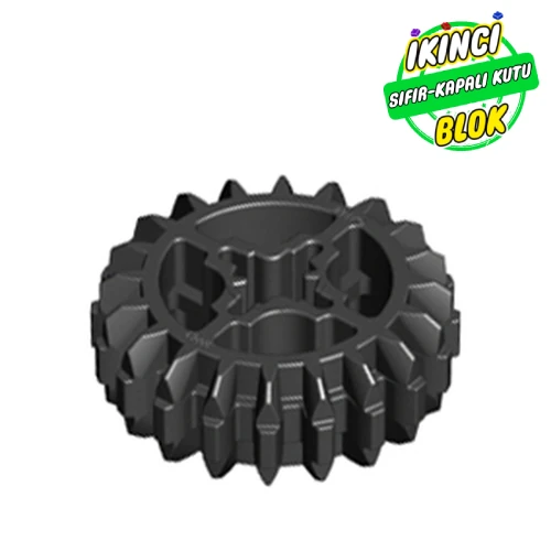 LEGO® 20 Dişli Kalın Dişli Siyah Sıfır