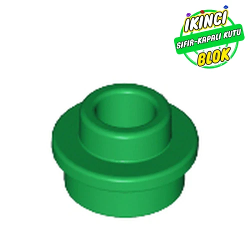 LEGO® Plate Round 1 x 1 with Open Stud Yeşil Sıfır