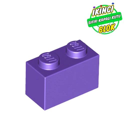 LEGO® Brick 1 x 2 Koyu Mor Sıfır