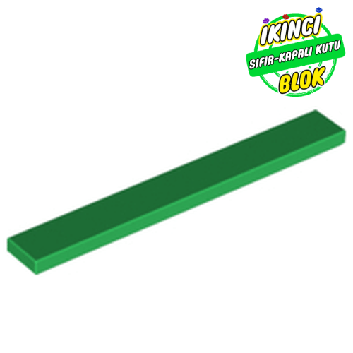 LEGO® 1 x 8 Düz Plaka Yeşil Sıfır