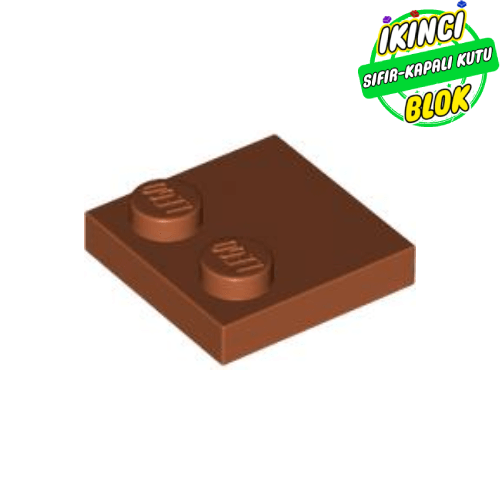 LEGO® 2 x 2 Modifiye Düz Plaka Köşe 2 Studlı Koyu Turuncu Sıfır