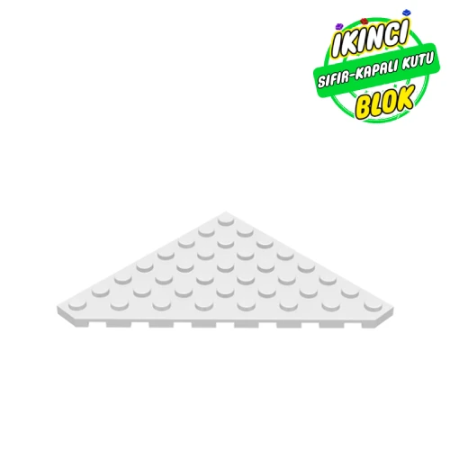 LEGO® Wedge Plate 8 x 8 Cut Corner Beyaz Sıfır