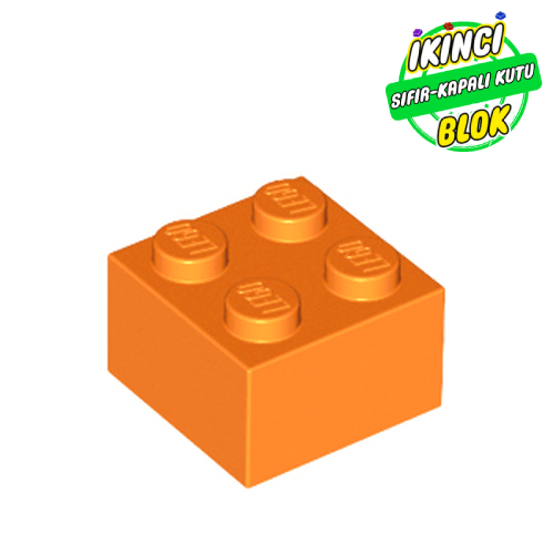 LEGO® 2 x 2 Tuğla Turuncu Sıfır
