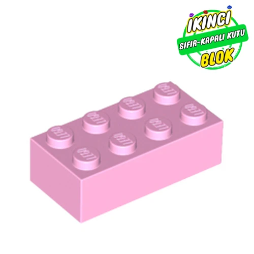 LEGO® 2 x 4 Tuğla Parlak Pembe Sıfır