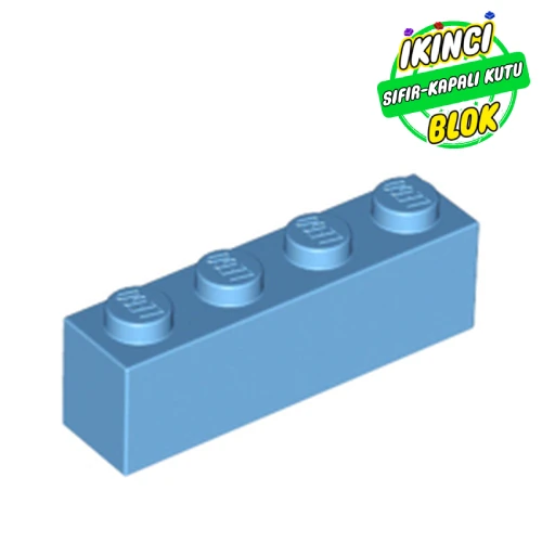 LEGO® Brick 1 x 4 Orta Mavi Sıfır