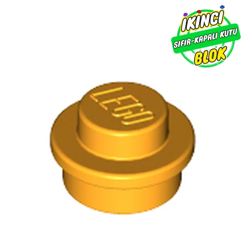 LEGO® Plate Round 1 x 1 with Solid Stud Parlak Açık Turuncu Sıfır
