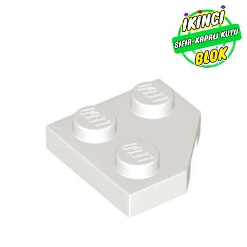 LEGO® 2 x 2 Kesik Kenarlı Plaka Beyaz Sıfır