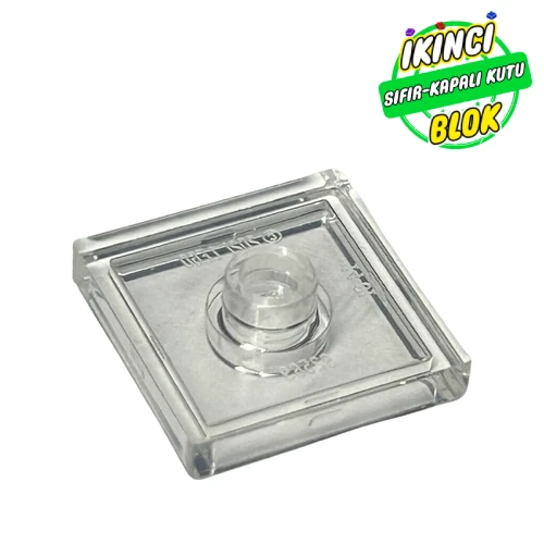 LEGO® Plate Special 2 x 2 with Groove and Center Stud (Jumper) Şeffaf Sıfır