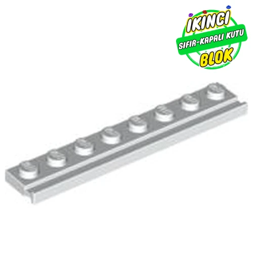 LEGO® Plate Special 1 x 8 with Door Rail Beyaz Sıfır