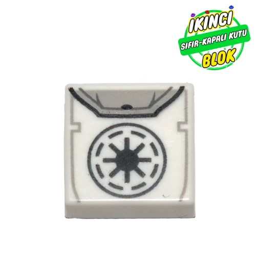 LEGO® Tile 1 x 1 with Clone Insigne print Beyaz Sıfır