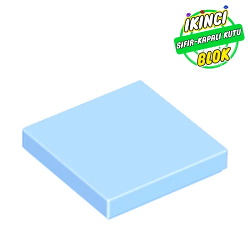 LEGO® Tile 2 x 2 with Groove Parlak Açık Mavi Sıfır
