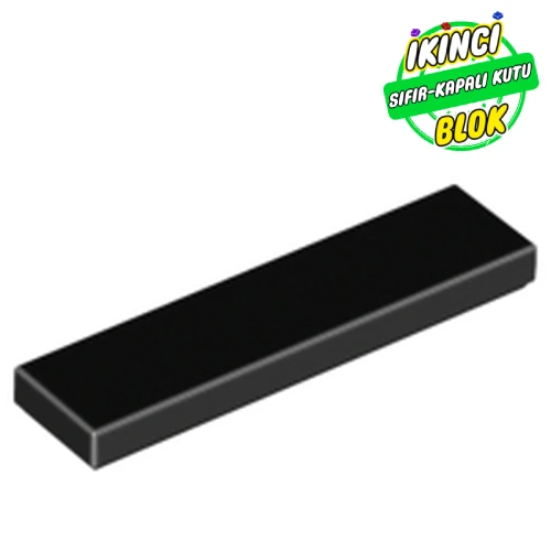 LEGO® Tile 1 x 4 with Groove Siyah Sıfır