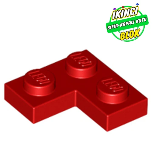 LEGO® 2 x 2 Köşe Plaka Kırmızı Sıfır