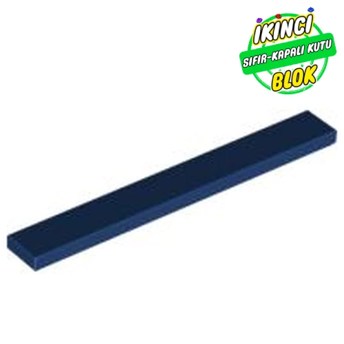 LEGO® Tile 1 x 8 with Groove Koyu Mavi Sıfır