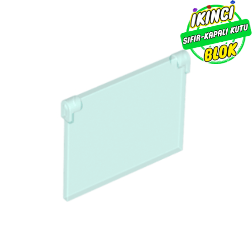 LEGO® 1 x 4 x 3 Pencere Camı Şeffaf Açık Mavi Sıfır