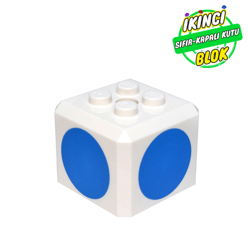 LEGO® 4 Studlı Grafikli Modifiye Tuğla Beyaz Sıfır