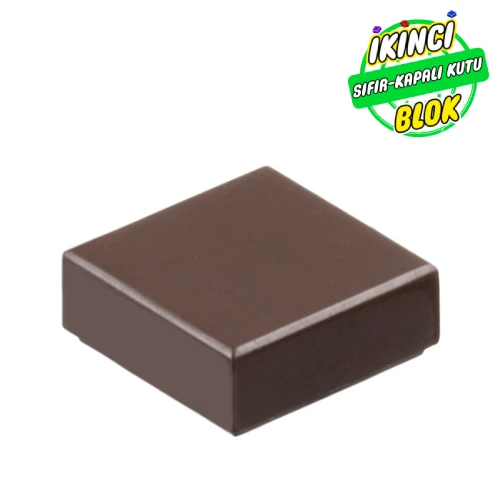 LEGO® Tile 1 x 1 with Groove Koyu Kahverengi Sıfır
