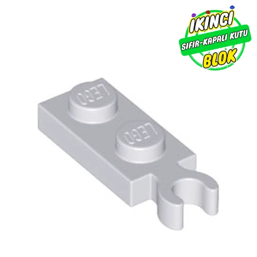 LEGO® Plate Special 1 x 2 with Clip Vertical on End Açık Mavimsi Gri Sıfır