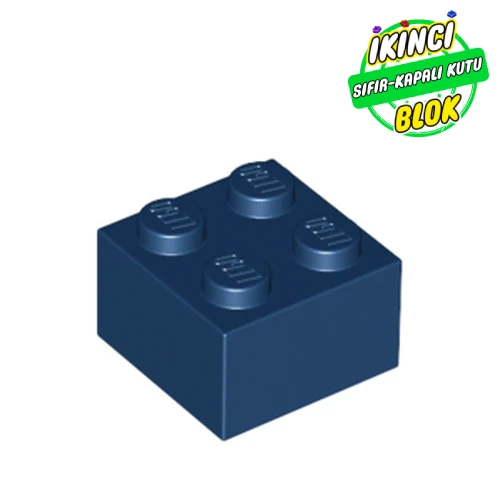 LEGO® 2 x 2 Tuğla Koyu Mavi Sıfır