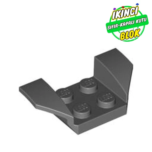 LEGO® Mudguard 2 x 4 with 2 x 2 Studs and Flared Wings Koyu Mavimsi Gri Sıfır