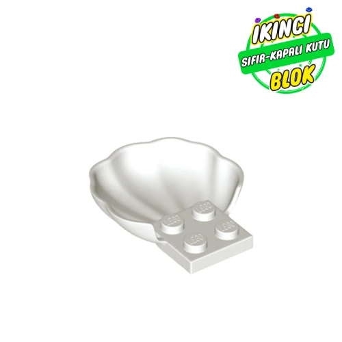 LEGO® 4 Studlı Deniz Kabuğu Beyaz Sıfır