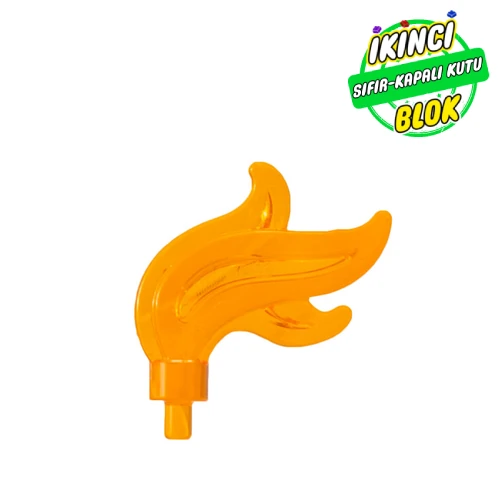 LEGO® Minifigür Kask Tüyü Şeffaf Turuncu Sıfır