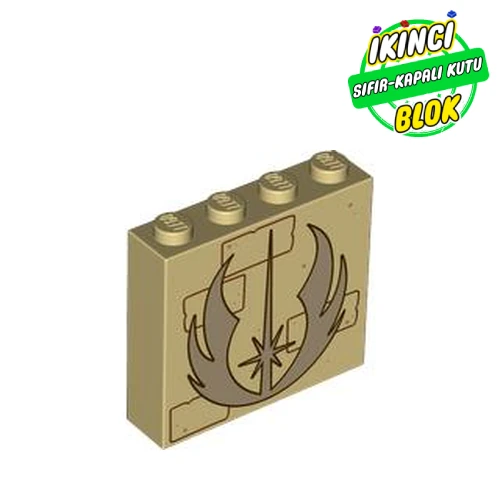 LEGO® Brick 1 x 4 x 3 with Rebels Symbol print Bej Sıfır
