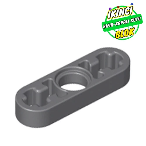 LEGO® 1 x 3 İnce Liftarm İnce Aks girişli Koyu Mavimsi Gri Sıfır