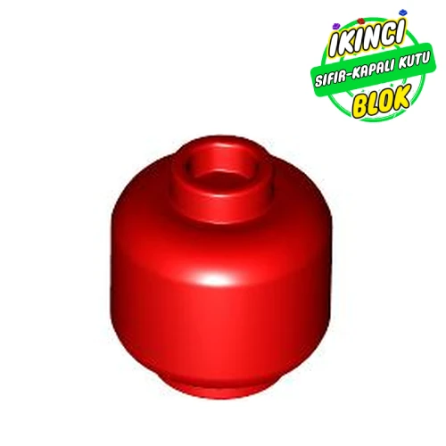 LEGO® Minifig Head [Plain] [Vented Stud - 2 Holes] Kırmızı Sıfır