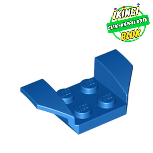 LEGO® Mudguard 2 x 4 with 2 x 2 Studs and Flared Wings Mavi Sıfır