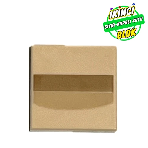 LEGO® Tile 2 x 2 with Nougat/Medium Nougat Stripes (Mouth) print Açık Nugat Sıfır