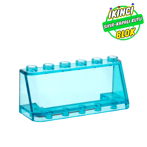 LEGO® 2 x 6 x 2 Ön Cam Şeffaf Açık Mavi Sıfır