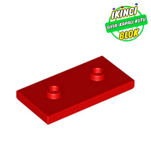 LEGO® Plate Special 2 x 4 with Groove and Two Center Studs (Jumper) Kırmızı Sıfır