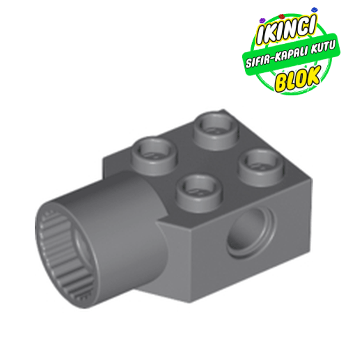 LEGO® 2 x 2 Pim Girişli Soket Girişli Technic Tuğla Koyu Mavimsi Gri Sıfır