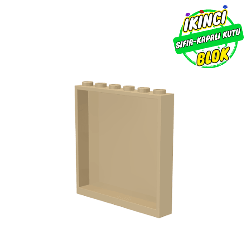 LEGO® 1 x 6 x 5 Panel Bej Sıfır