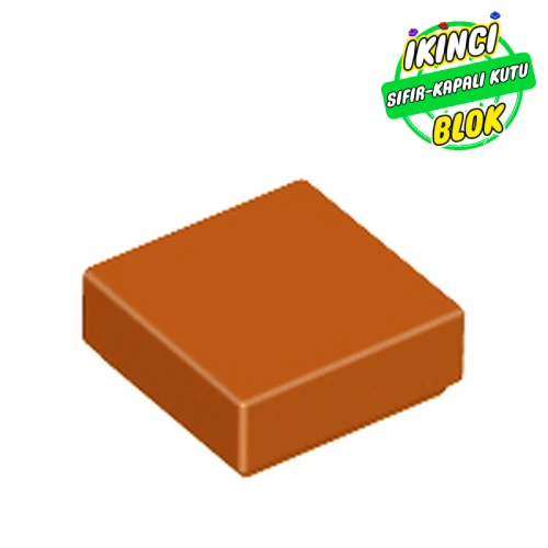 LEGO® Tile 1 x 1 with Groove Koyu Turuncu Sıfır