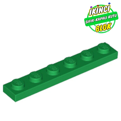LEGO® Plate 1 x 6 Yeşil Sıfır