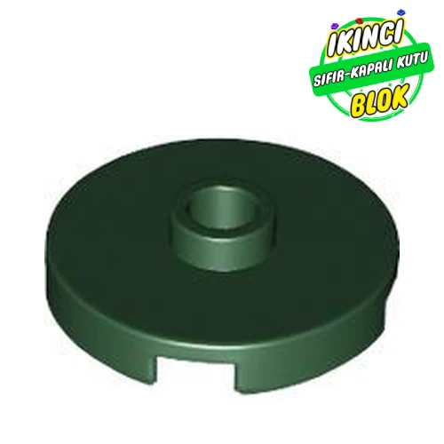 LEGO® Plate Special Round 2 x 2 with Center Stud (Jumper Plate) Koyu Yeşil Sıfır