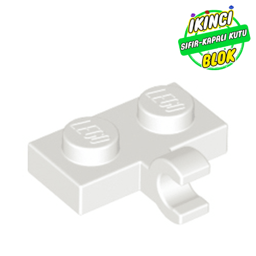 LEGO® 1 x 2 Dikey Tutuculu Plaka Beyaz Sıfır