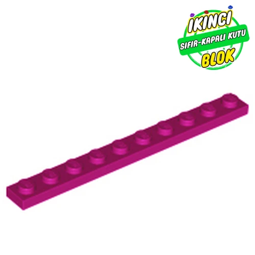 LEGO® Plate 1 x 10 Macenta Sıfır