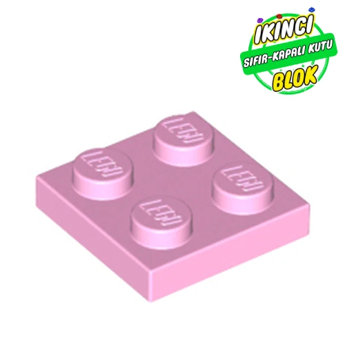 LEGO® Plate 2 x 2 Parlak Pembe Sıfır