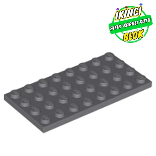 LEGO® Plate 4 x 8 Koyu Mavimsi Gri Sıfır