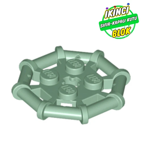 LEGO® Plate Special 2 x 2 with Bar Frame Octagonal, Reinforced, Completely Round Studs Kum Yeşili Sıfır