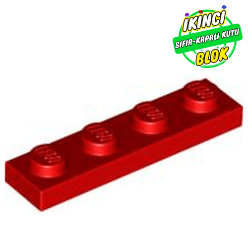 LEGO® 1 x 4 Plaka Kırmızı Sıfır