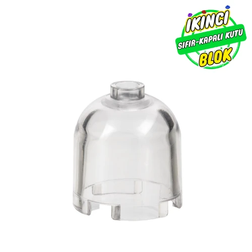 LEGO® Brick Round 2 x 2 x 1 2/3 Dome Top, Blocked Open Stud Şeffaf Sıfır
