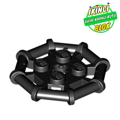 LEGO® 2 x 2 Modifiye Plaka Bar Bağlantılı Siyah Sıfır