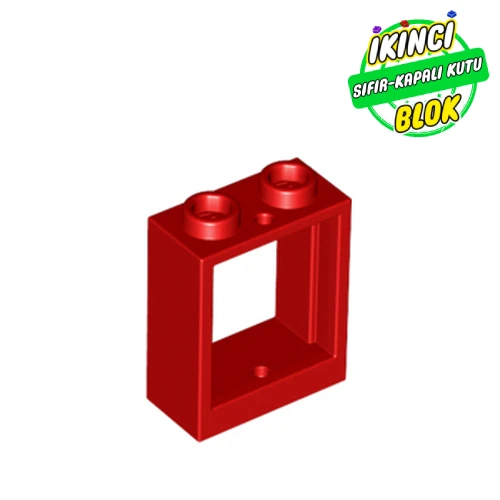 LEGO® Window 1 x 2 x 2 Flat Front Kırmızı Sıfır